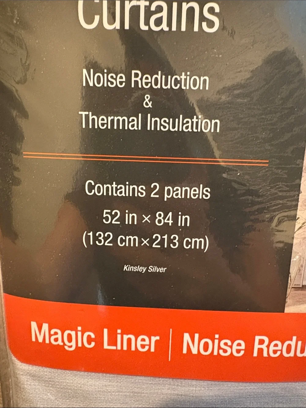 SUN+BLK Kinsley Total Blackout Window Curtains 2-pack Kinsley Silver 52x84”